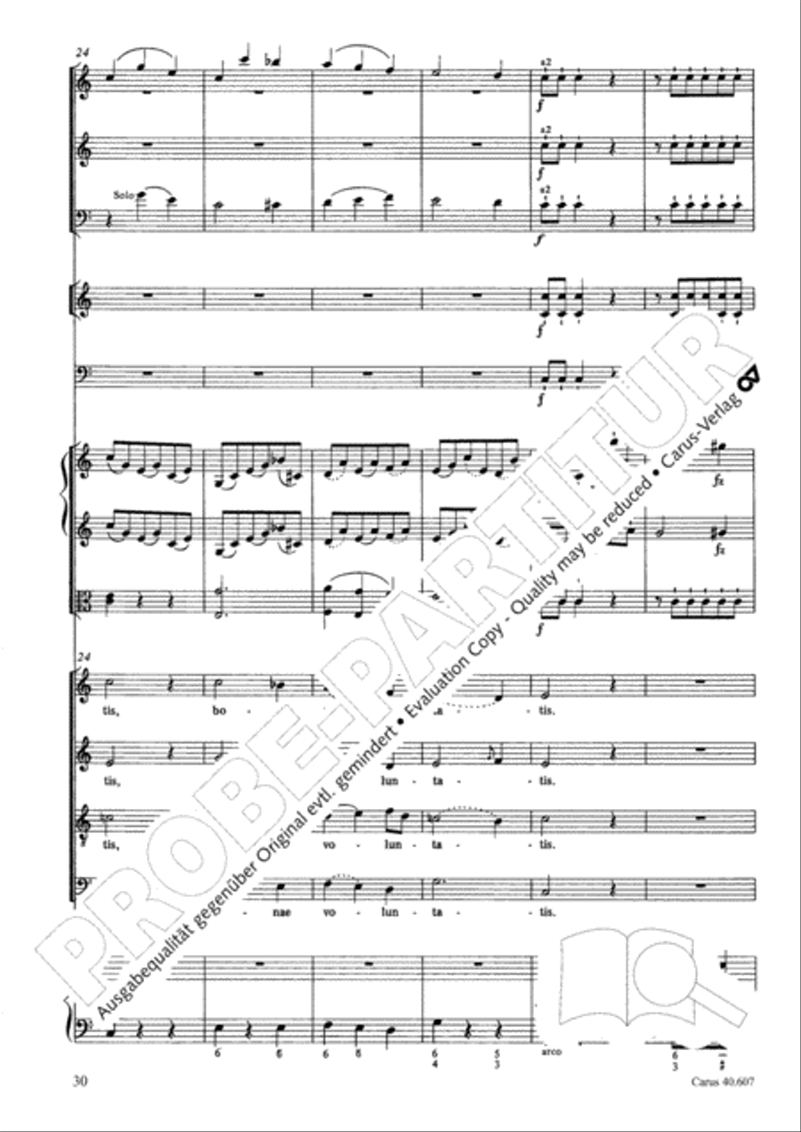 Mass in time of war (Missa in tempore belli) 4-Part scores gallery preview page 41