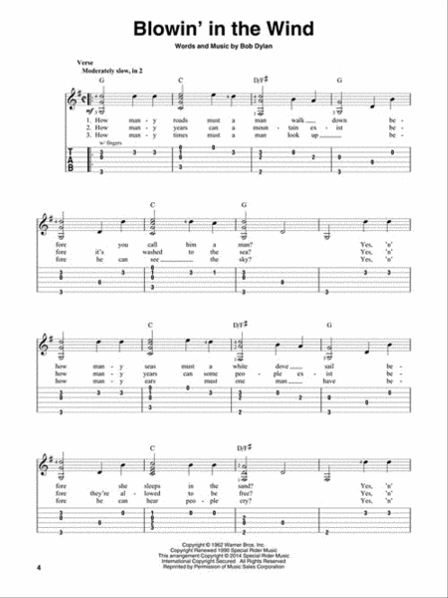 First Fingerstyle Songs Electric Guitar scores gallery preview page 4