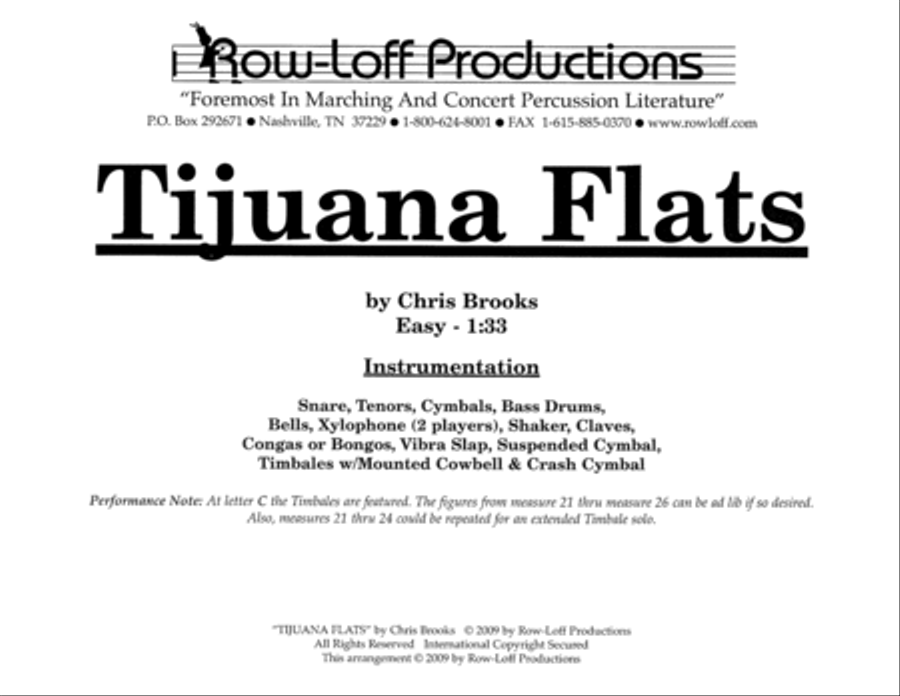Tijuana Flats w/TutorTracks Percussion Ensemble scores gallery preview page 2