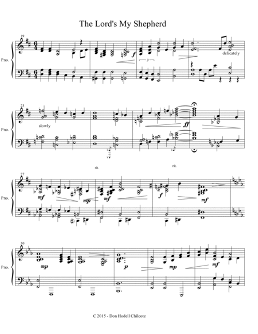 The Lords My Shepherd Piano Solo scores gallery preview page 3