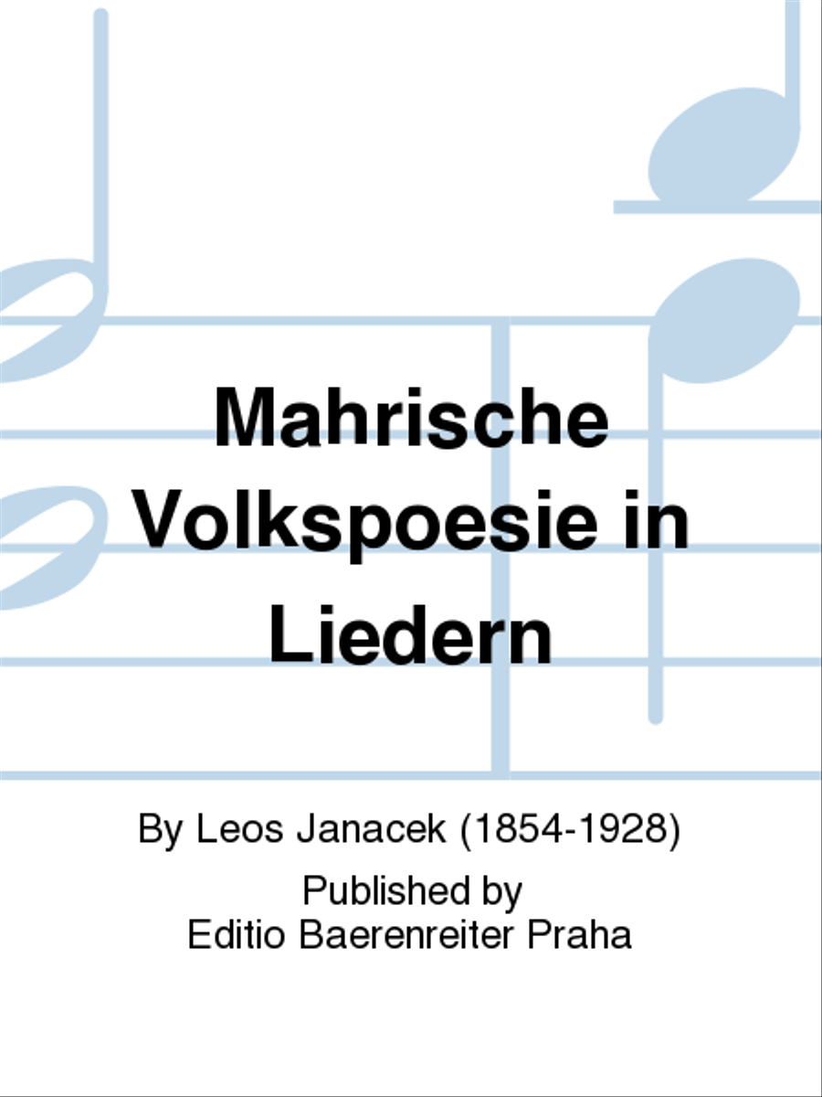 Moravian folk poetry in song High Voice scores gallery preview page 1