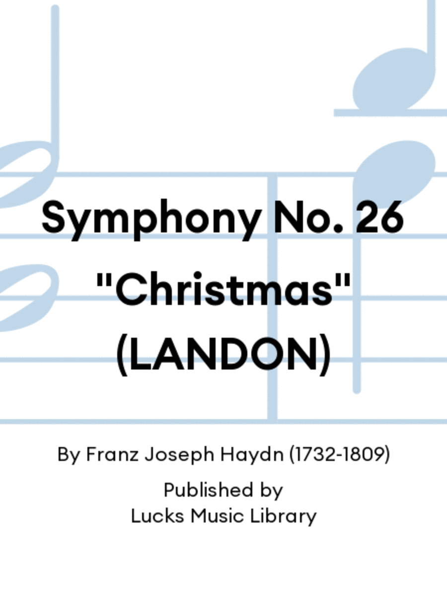 Symphony No. 26 "Christmas" (LANDON)