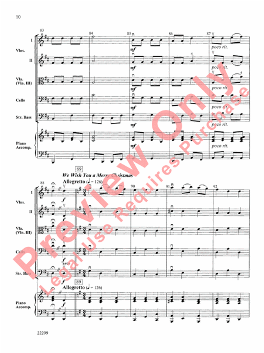 String a Song of Christmas String Orchestra scores gallery preview page 11