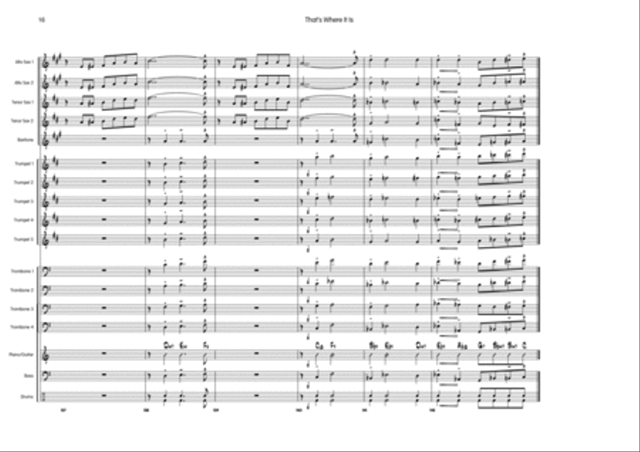 That's Where It Is That's Where It Is Big Band scores gallery preview page 6