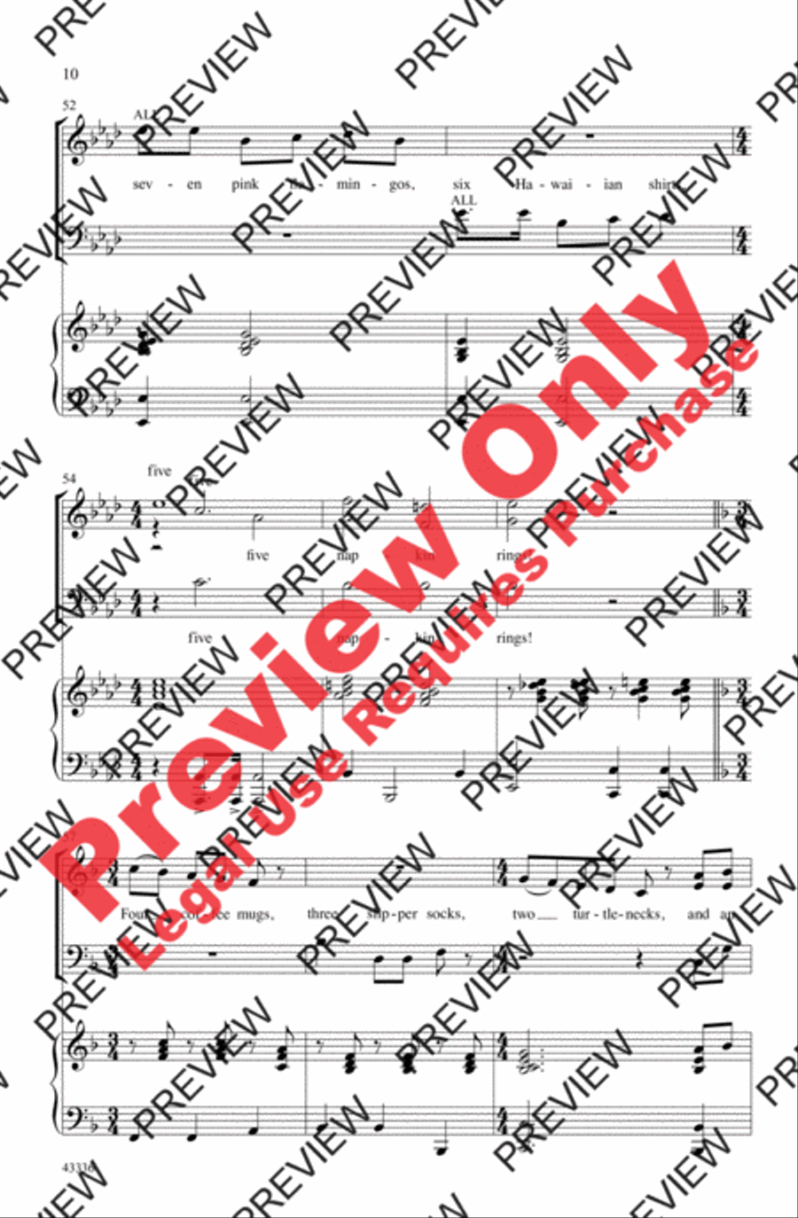 The Twelve Days of a Regifted Christmas 3-Part scores gallery preview page 10