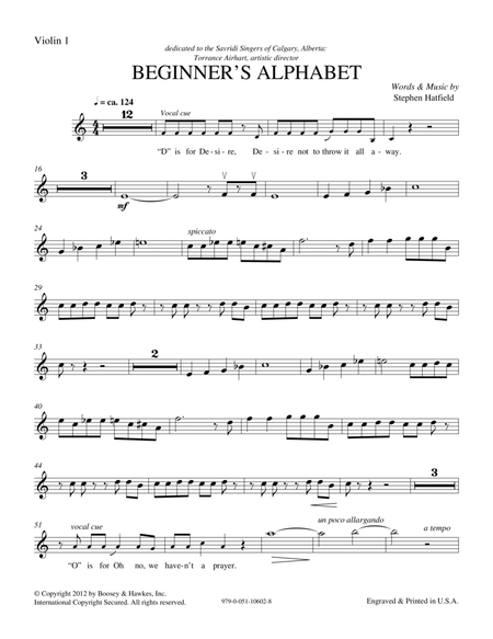 Beginner's Alphabet - Violin 1