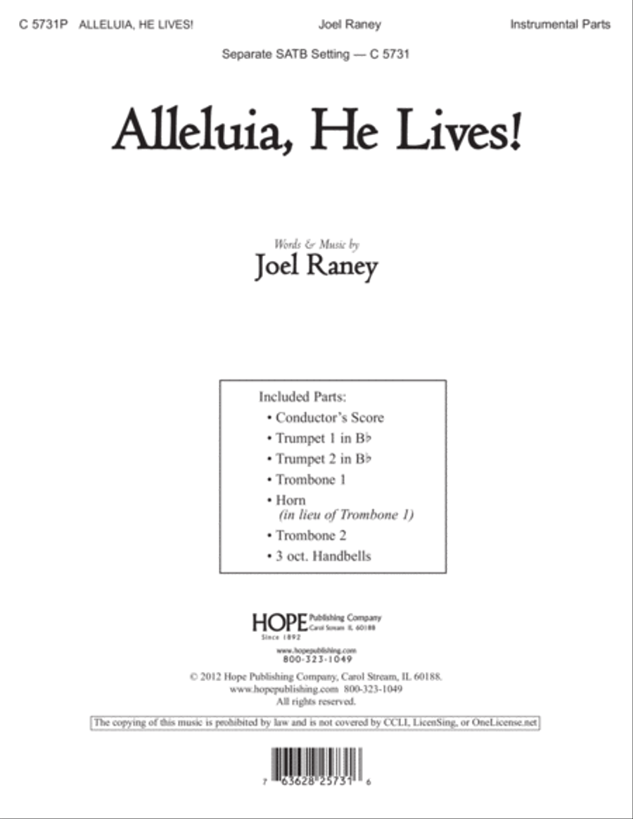 Alleluia, He Lives! Handbell Choir scores gallery preview page 1
