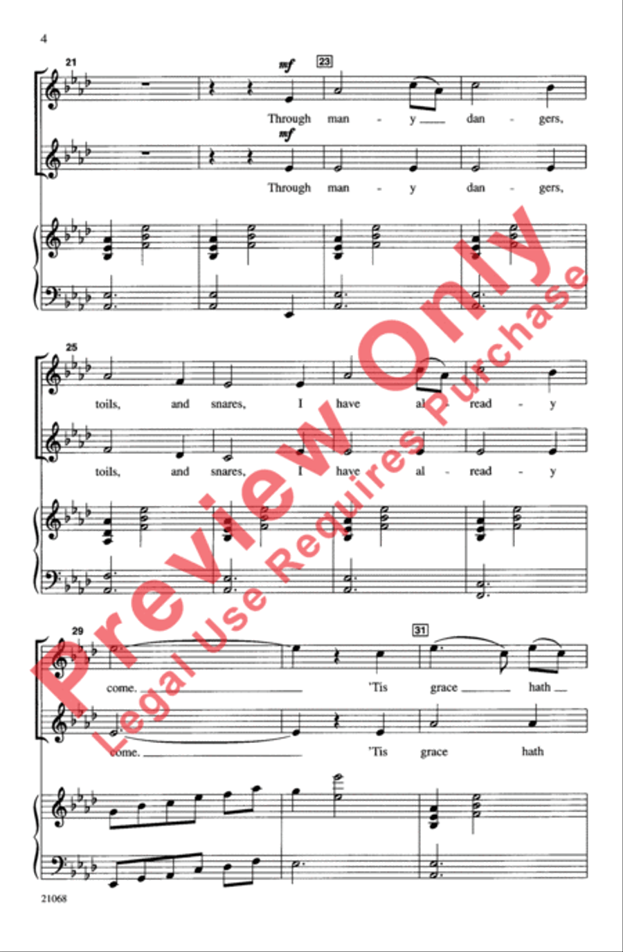 Amazing Grace Amazing Grace Women's Choir scores gallery preview page 4