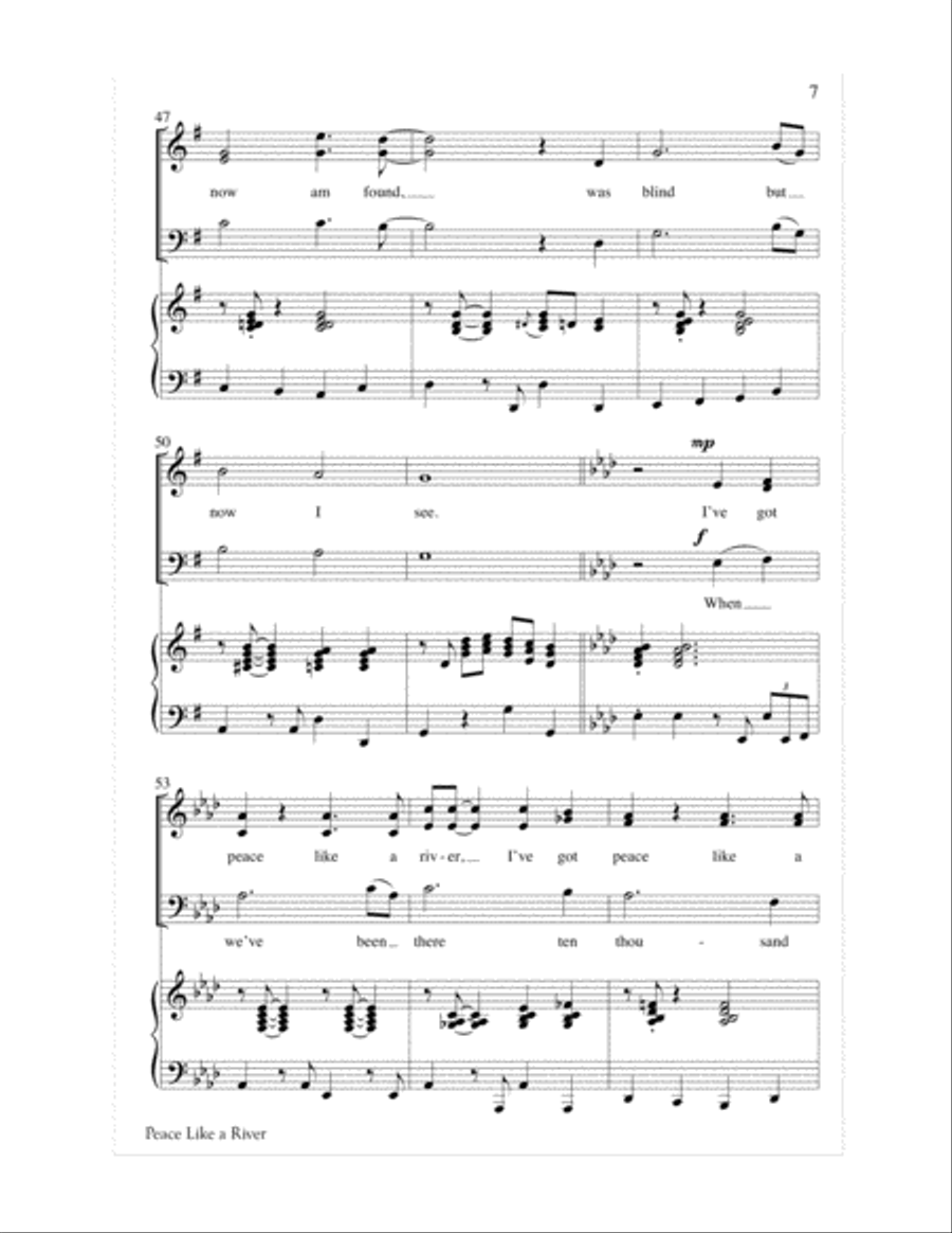Peace Like a River 3-Part scores gallery preview page 8