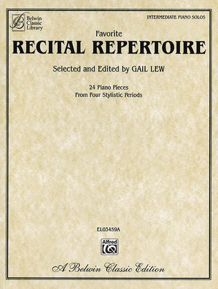 Book cover for Favorite Recital Repertoire