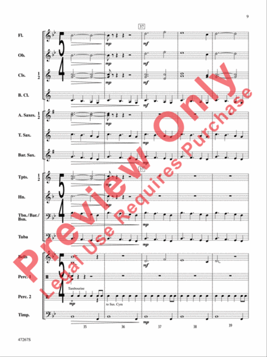 Of Pride and Power Concert Band scores gallery preview page 10