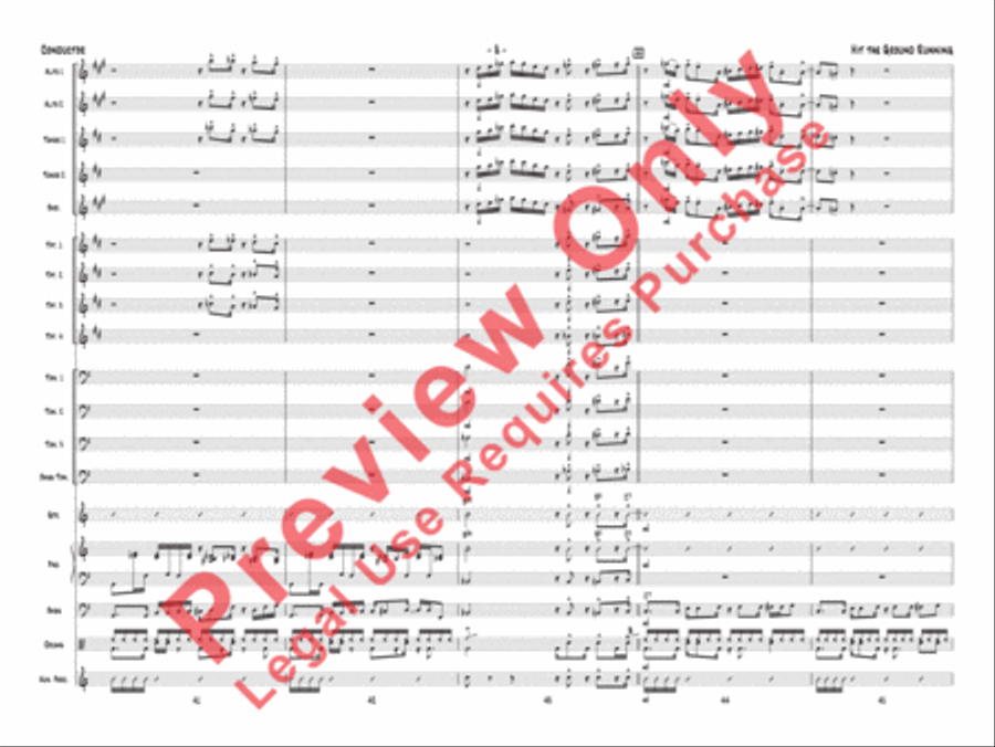 Hit the Ground Running (score only) Jazz Ensemble scores gallery preview page 11