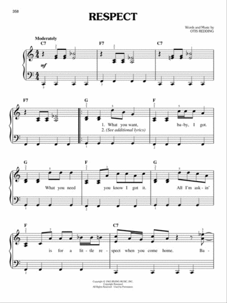 Selections from MTV's 100 Greatest Pop Songs Easy Piano scores gallery preview page 10