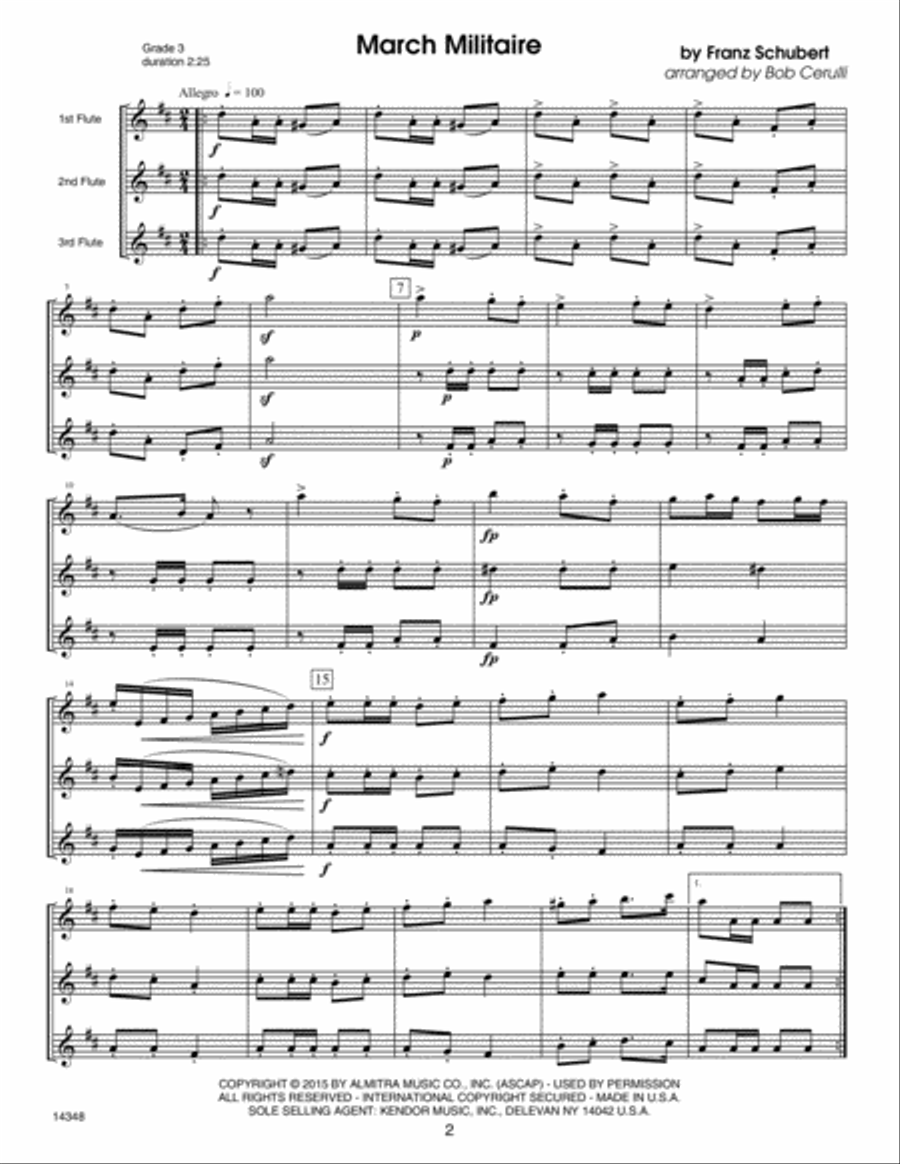 Familiar Classics For Three Flute Trio scores gallery preview page 4