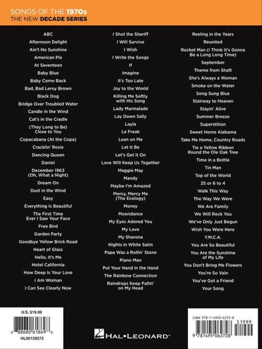 Songs of the 1970s – The New Decade Series Electronic Keyboard scores gallery preview page 10