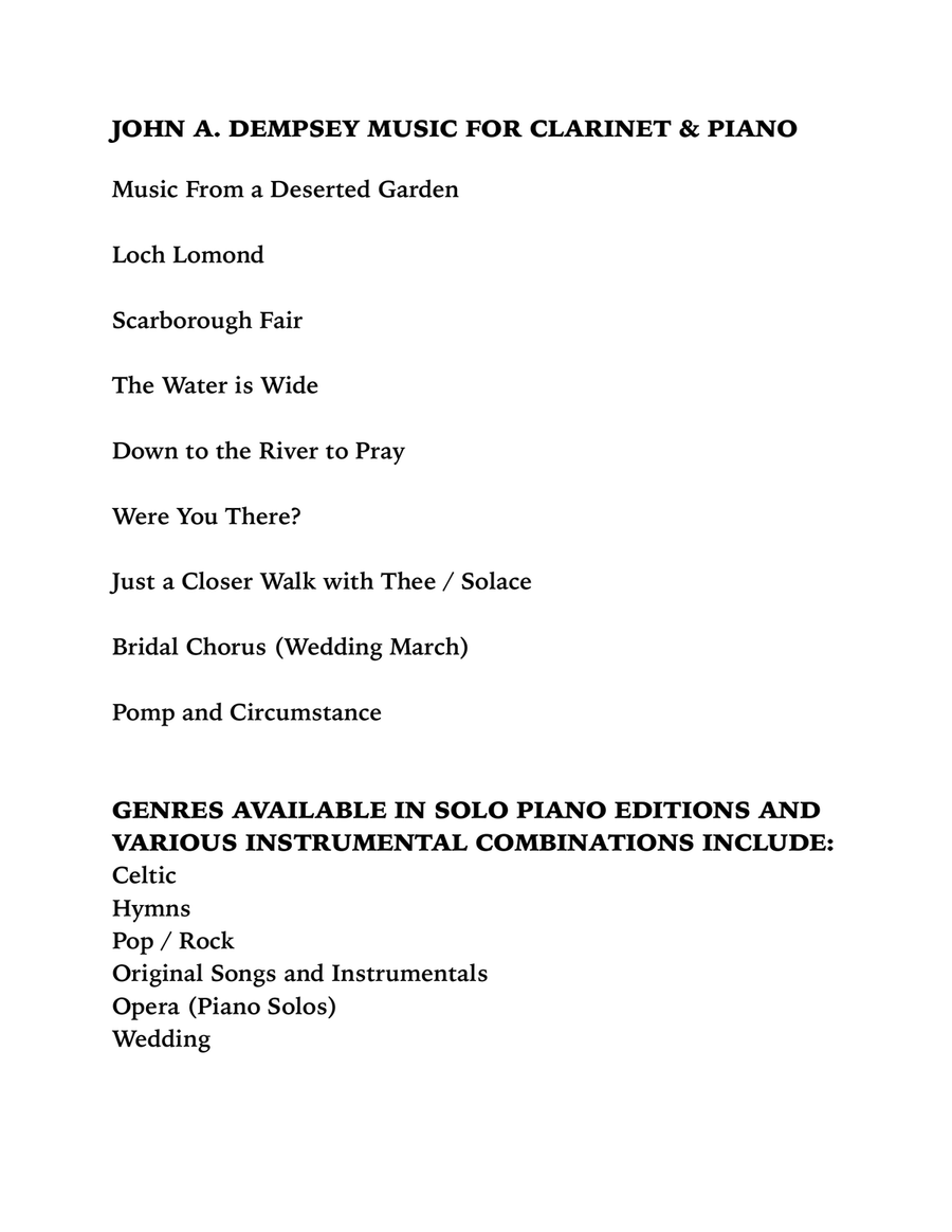 Bridal March (Here Comes the Bride): Wedding Duet for Clarinet and Piano Clarinet Solo scores gallery preview page 2
