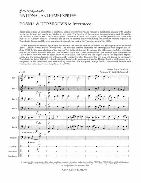 Bosnia & Herzegovina National Anthem: Intermeco image number null