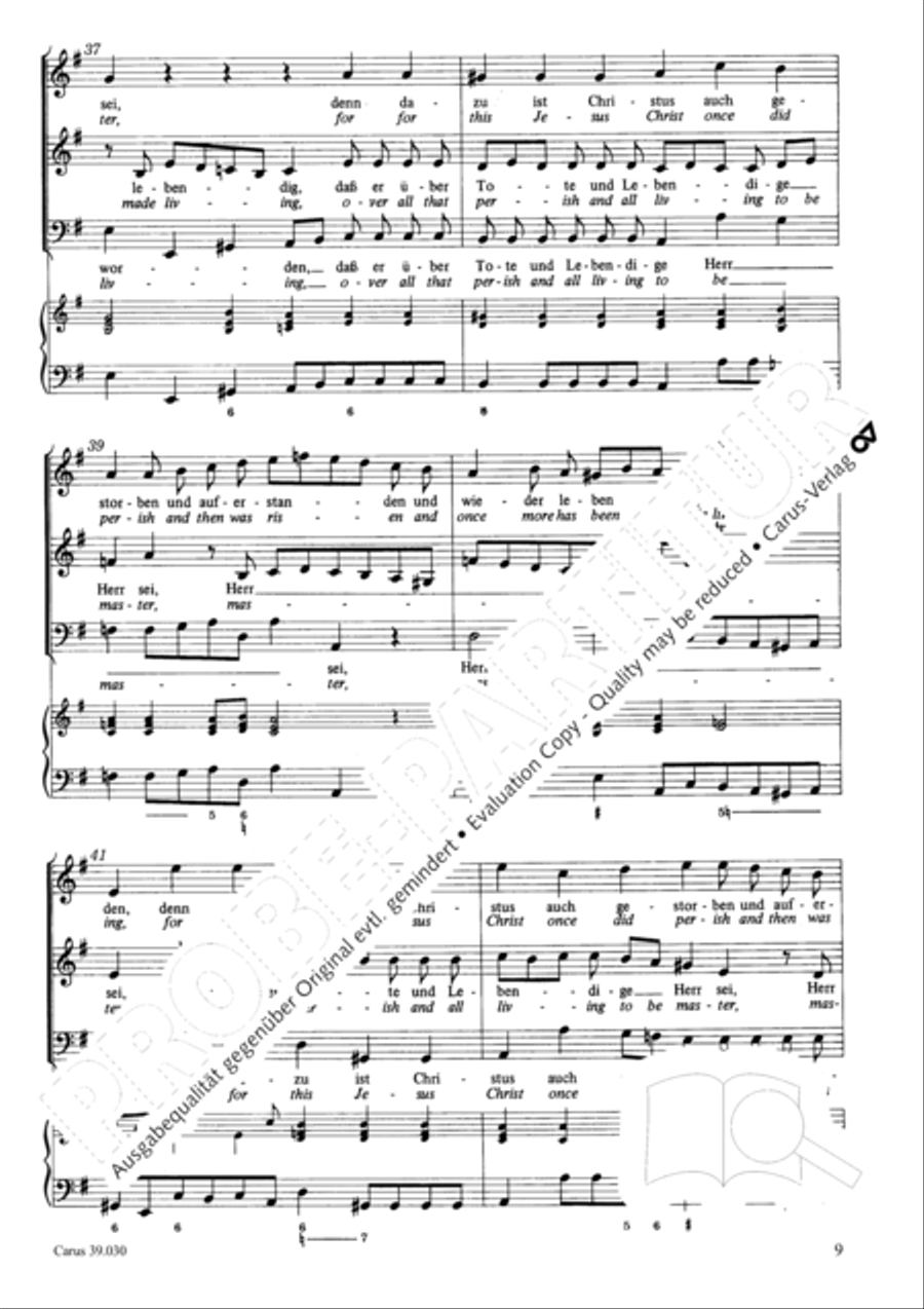 Among us lives for his own sake (Unser keiner lebt ihm selber) SA scores gallery preview page 9