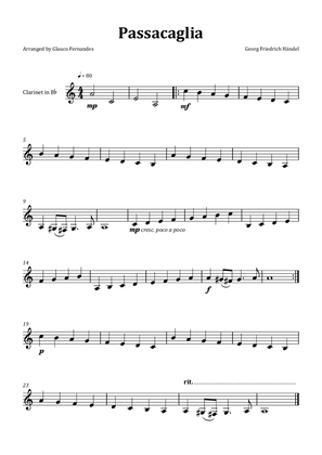 Passacaglia by Handel/Halvorsen - Clarinet Solo