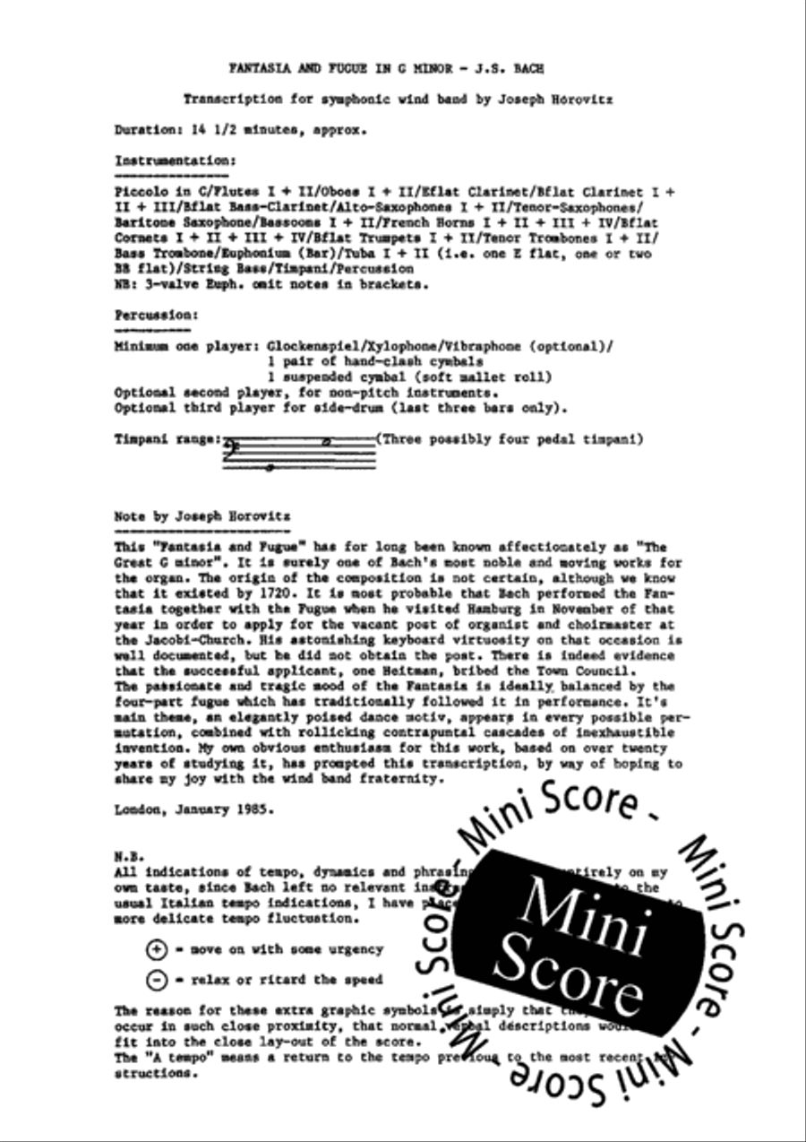 Fantasia and Fugue Concert Band scores gallery preview page 7