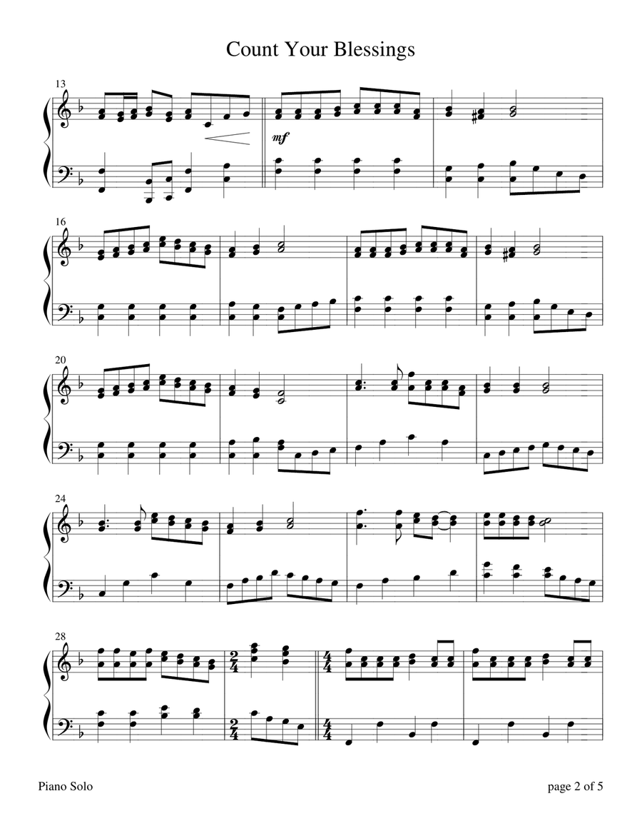AUTUMN - The Four Seasons Hymn Medleys Collection (3 Piano Solos) Piano Solo scores gallery preview page 6