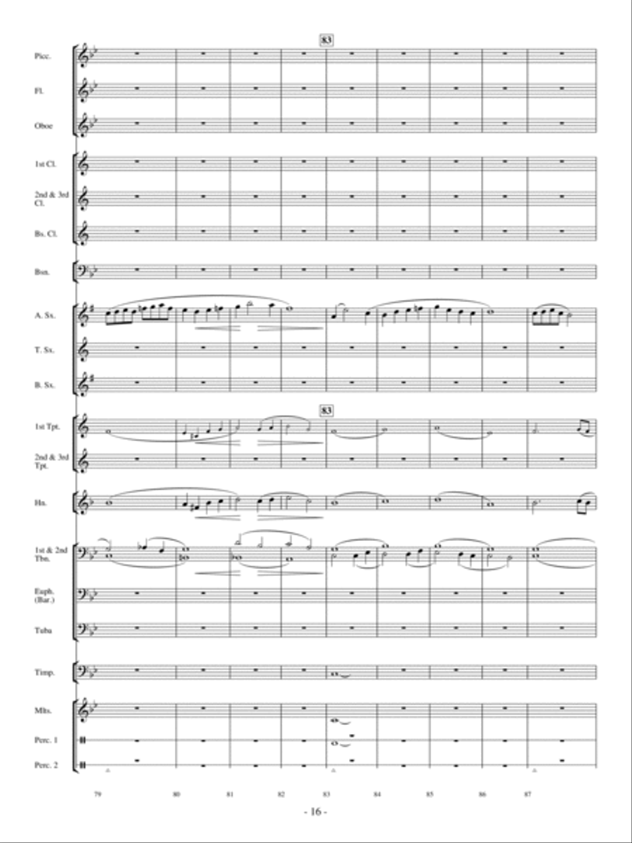 Amid the Great Displace Concert Band scores gallery preview page 15