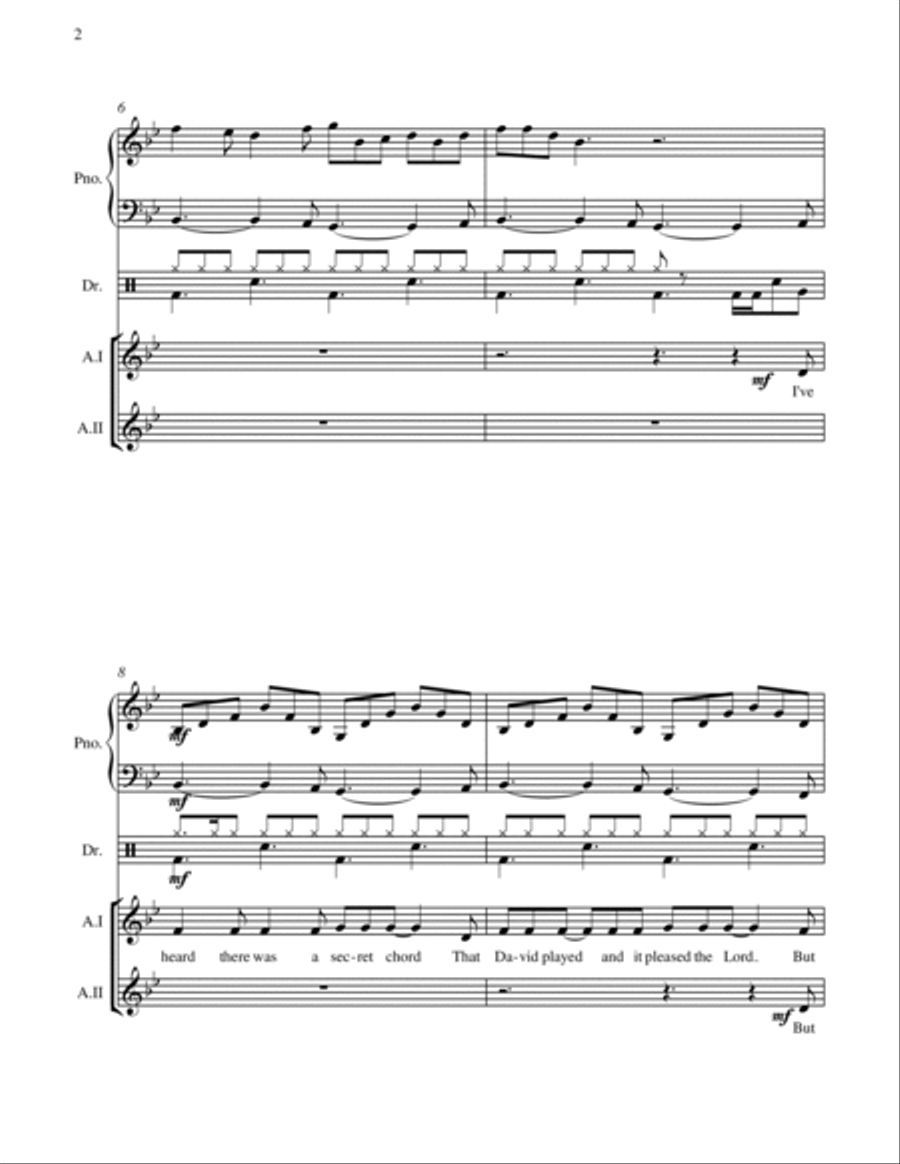 Hallelujah Alto Voice scores gallery preview page 5