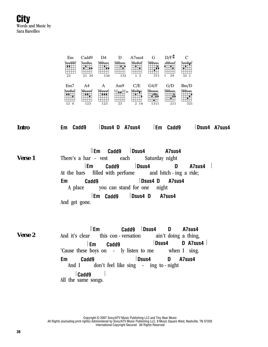City Acoustic Guitar scores gallery preview page 1