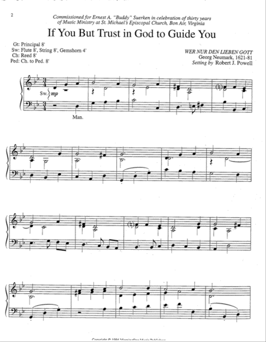 If You But Trust in God to Guide You Organ scores gallery preview page 2