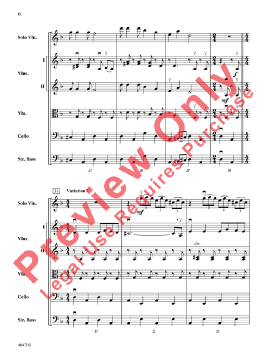 Hungarian Variations String Orchestra scores gallery preview page 7