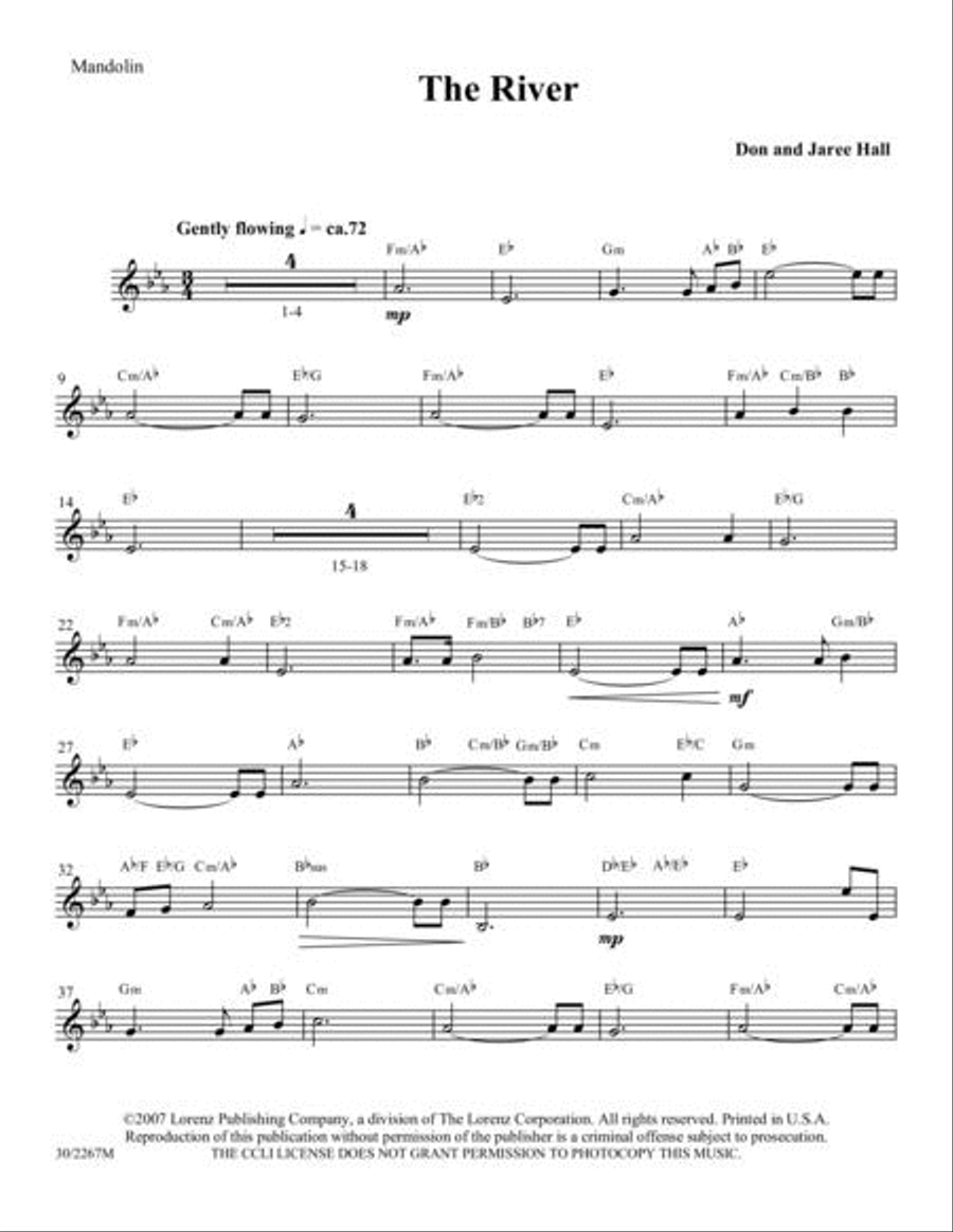 The River - Instrumental Parts Choir scores gallery preview page 3