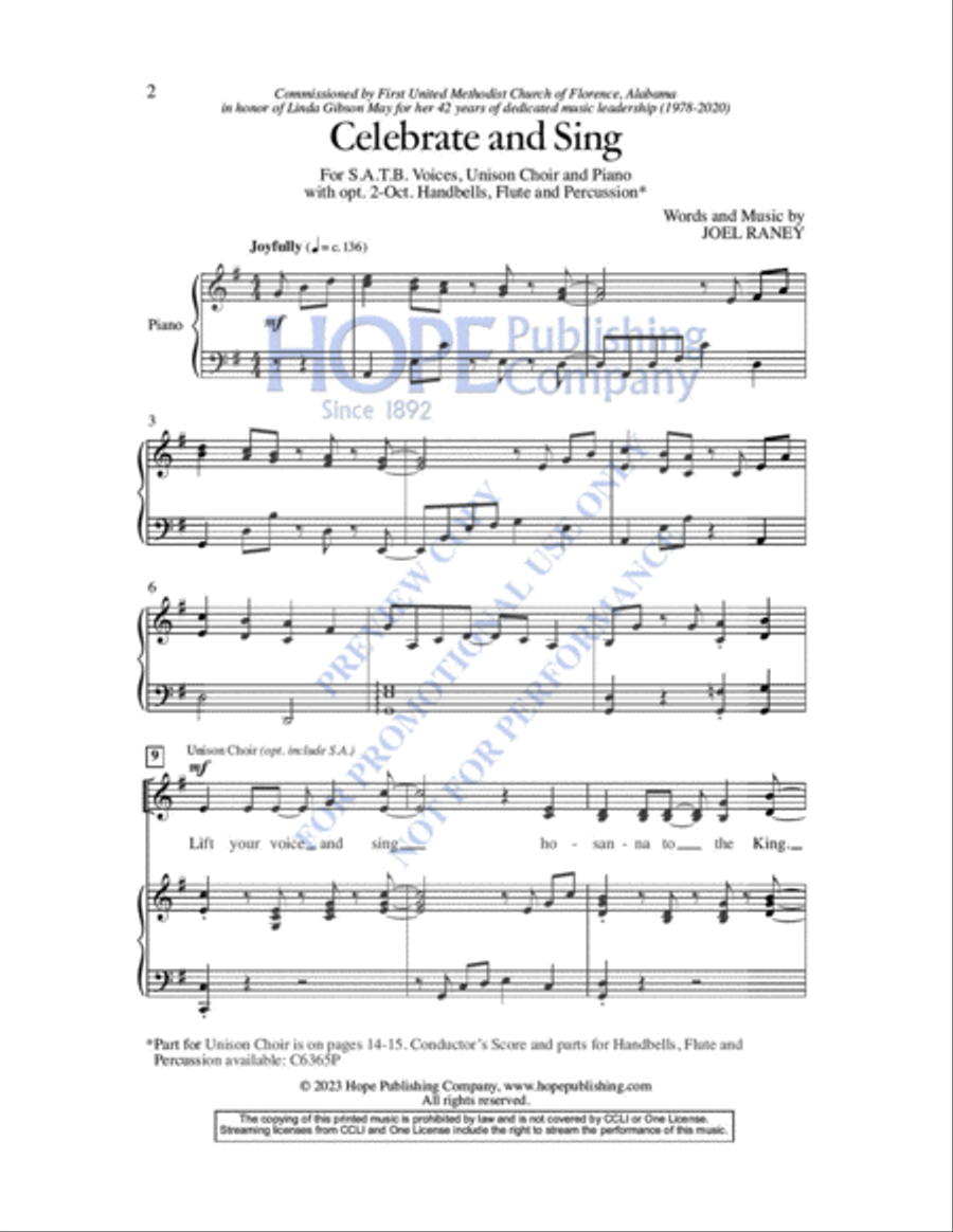 Celebrate and Sing 4-Part scores gallery preview page 3
