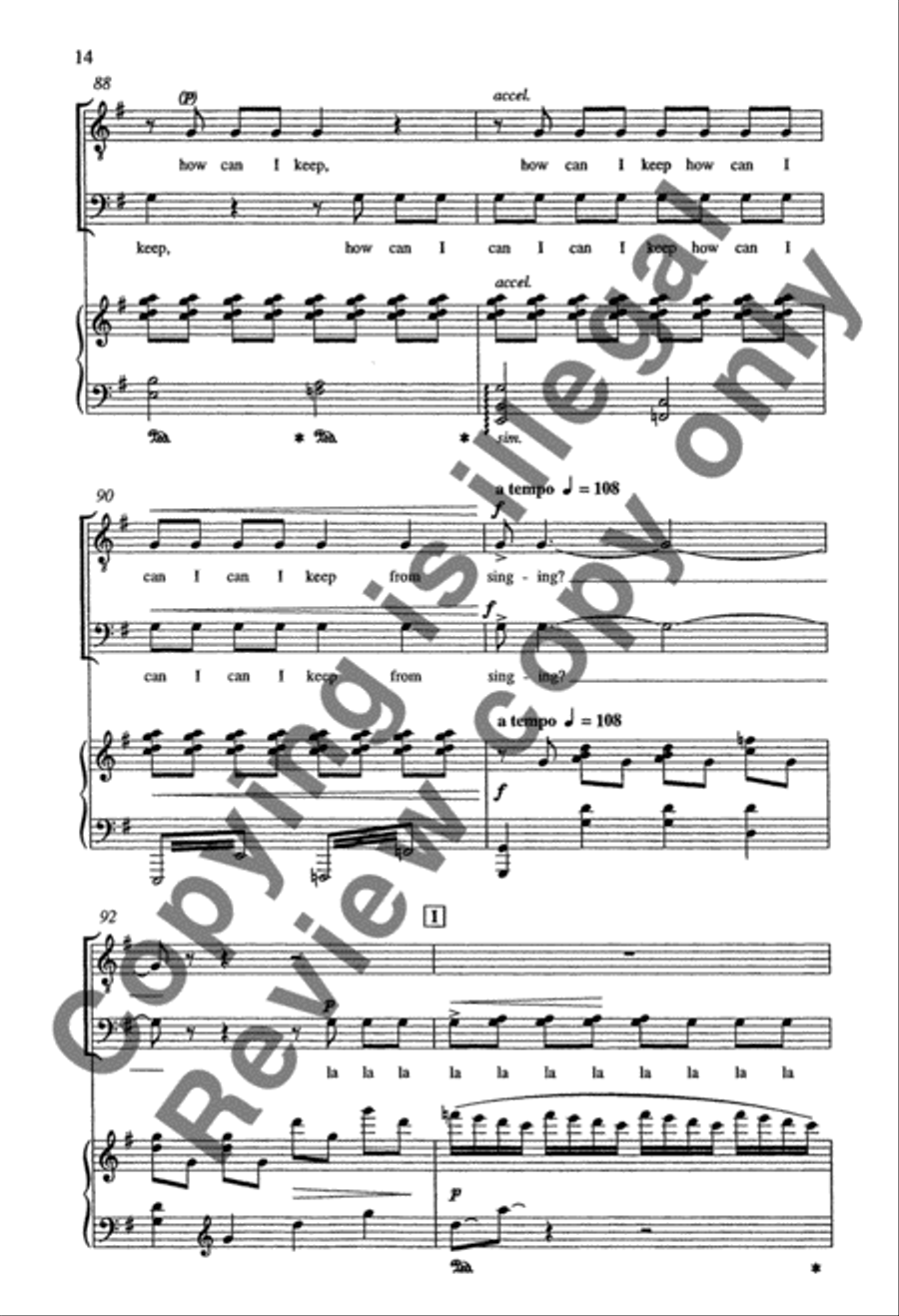How Can I Keep from Singing? TTBB scores gallery preview page 13