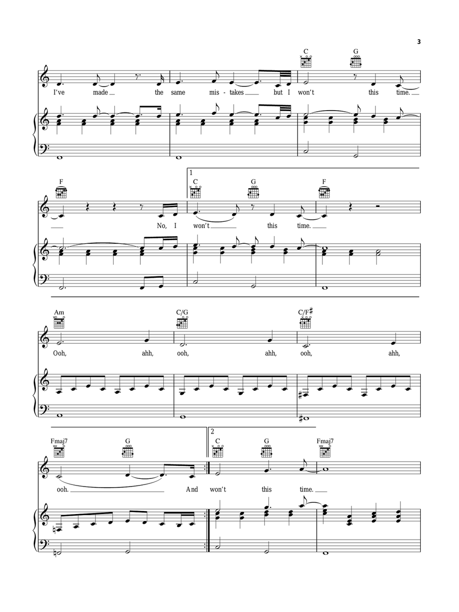 Butterfly Piano, Vocal, Guitar scores gallery preview page 3
