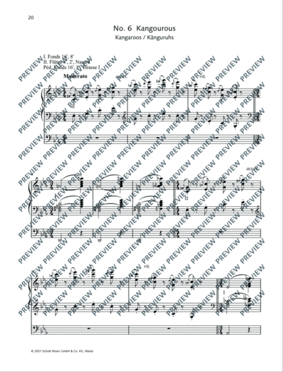 The Carnival of the Animals Organ scores gallery preview page 21