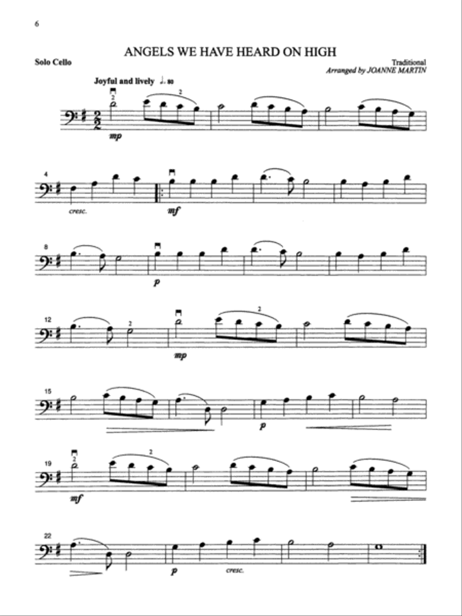 More Festive Strings for Solo Instruments Cello Solo scores gallery preview page 6