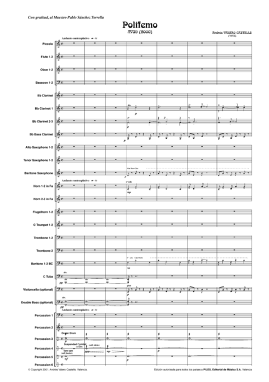 Polifemo AV 39 Concert Band scores gallery preview page 2