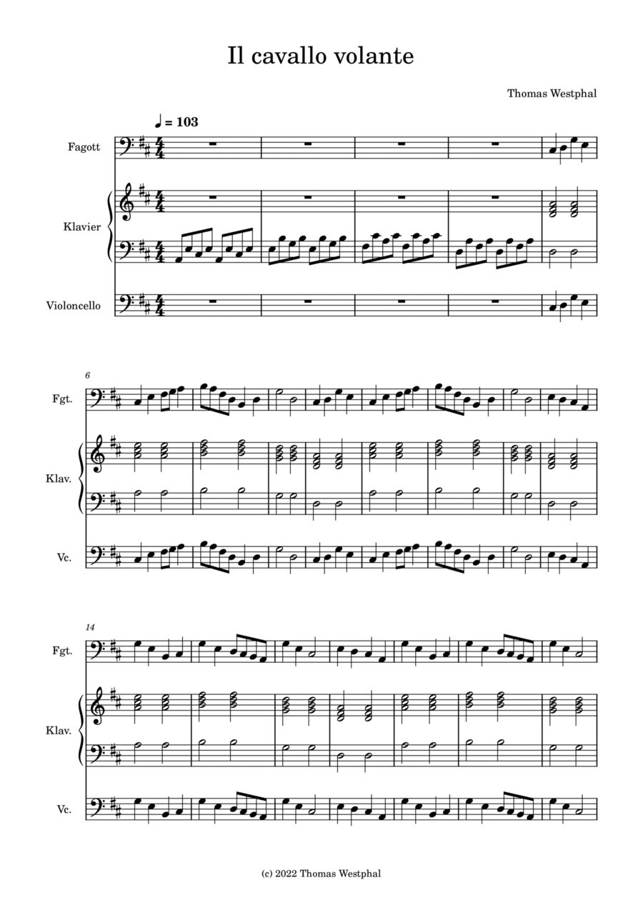 Il cavallo volante Chamber Music scores gallery preview page 1
