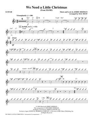 Book cover for We Need A Little Christmas (from Mame) (arr. Mac Huff) - Guitar