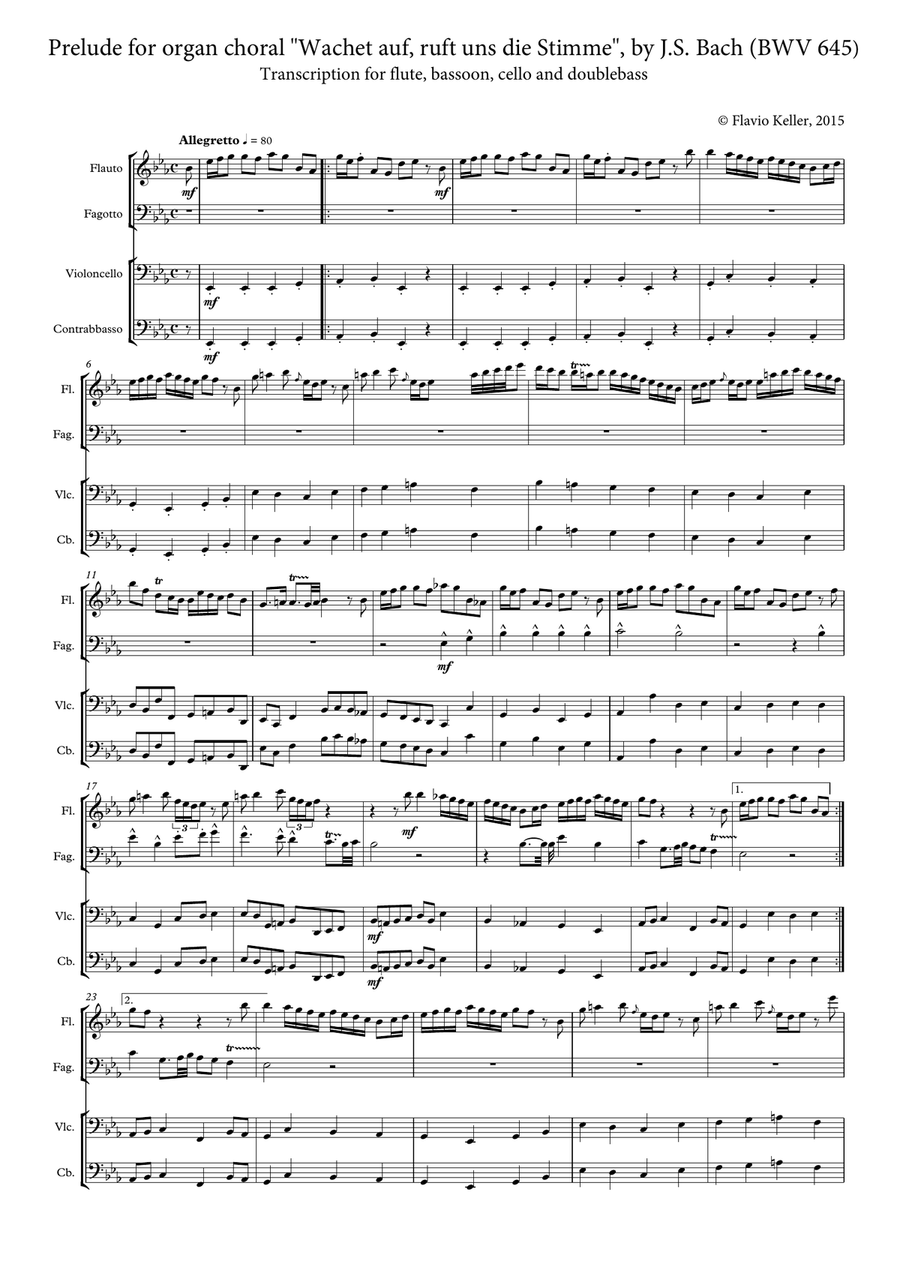 Organ chorale prelude 