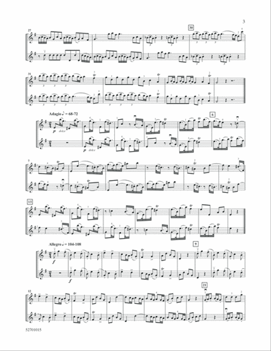 Six Canonic Sonatas: Sonatas No. 1 & 2 for String Duo String Duet scores gallery preview page 3