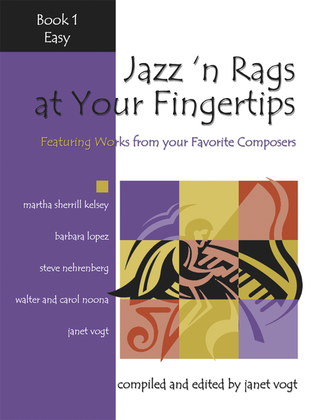 Book cover for Jazz 'n Rags at Your Fingertips - Book 1, Easy