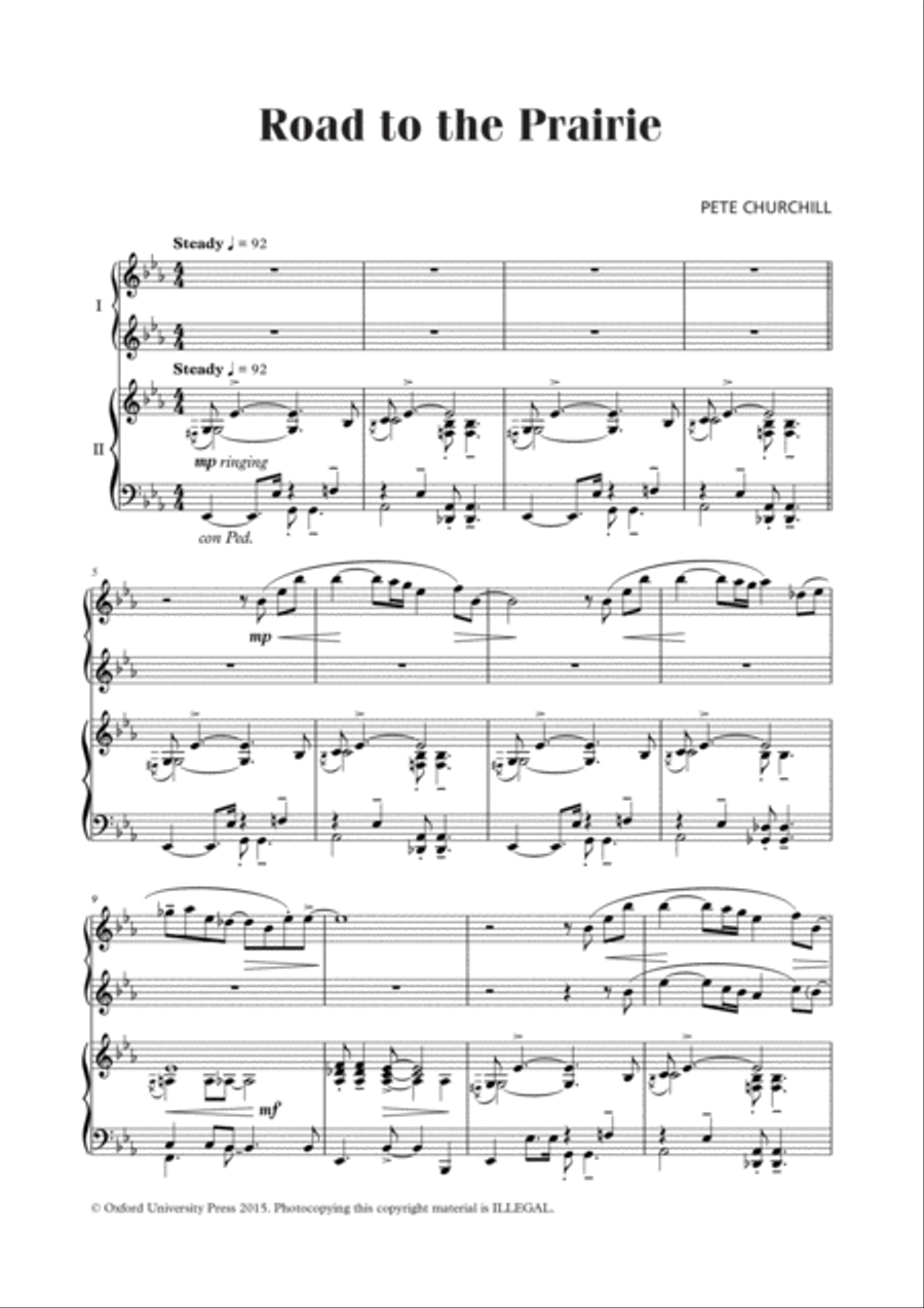 Road to the Prairie Piano Duet scores gallery preview page 2