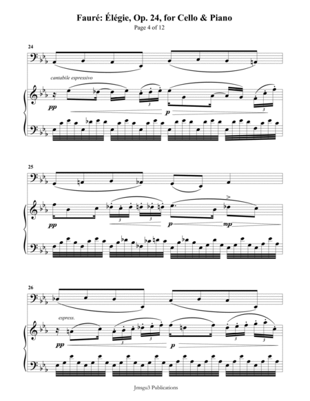 Fauré: Élégie Op. 24 for Cello & Piano image number null