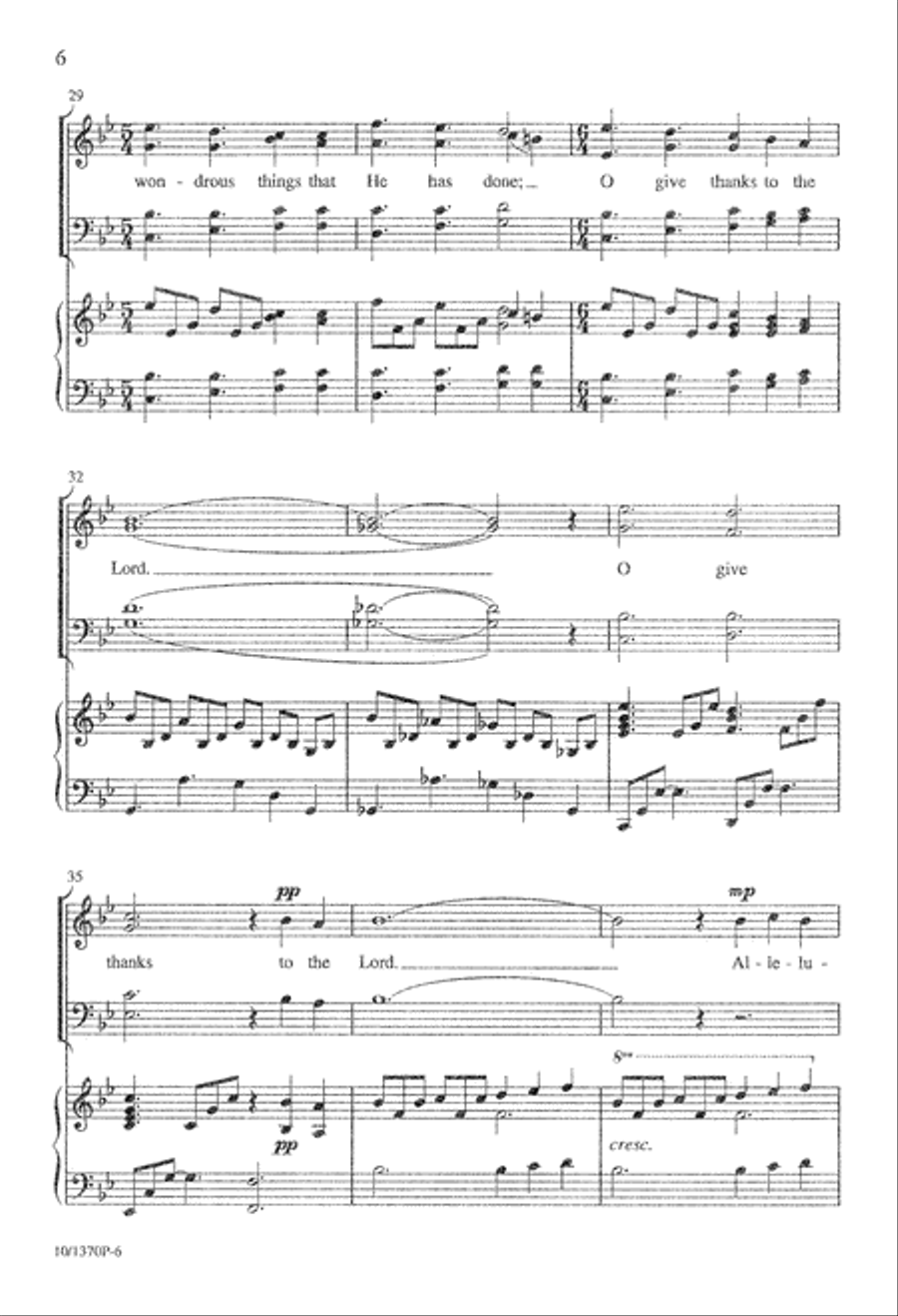O Give Thanks to the Lord! 4-Part scores gallery preview page 7