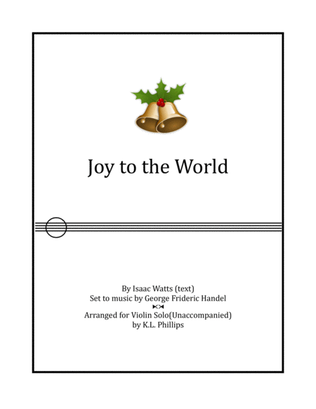 Book cover for Joy to the World - Unaccompanied Violin Solo
