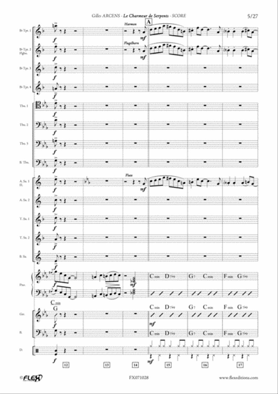 Le Charmeur de Serpents Big Band scores gallery preview page 5