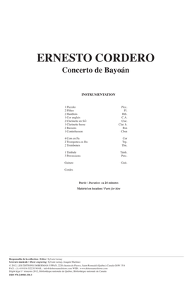 Book cover for Concerto de Bayoan