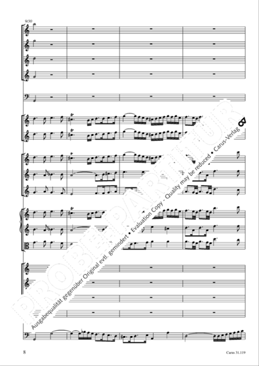 Praise the Lord, O Jerusalem (Preise, Jerusalem, den Herrn) 4-Part scores gallery preview page 9
