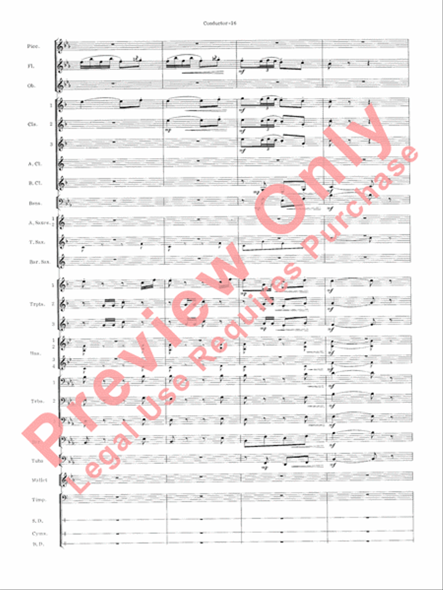 Carmen Suite Concert Band scores gallery preview page 18